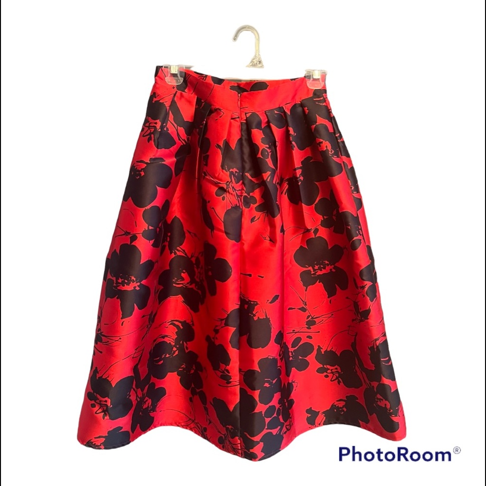 NWT Red & Black Print Skirt.